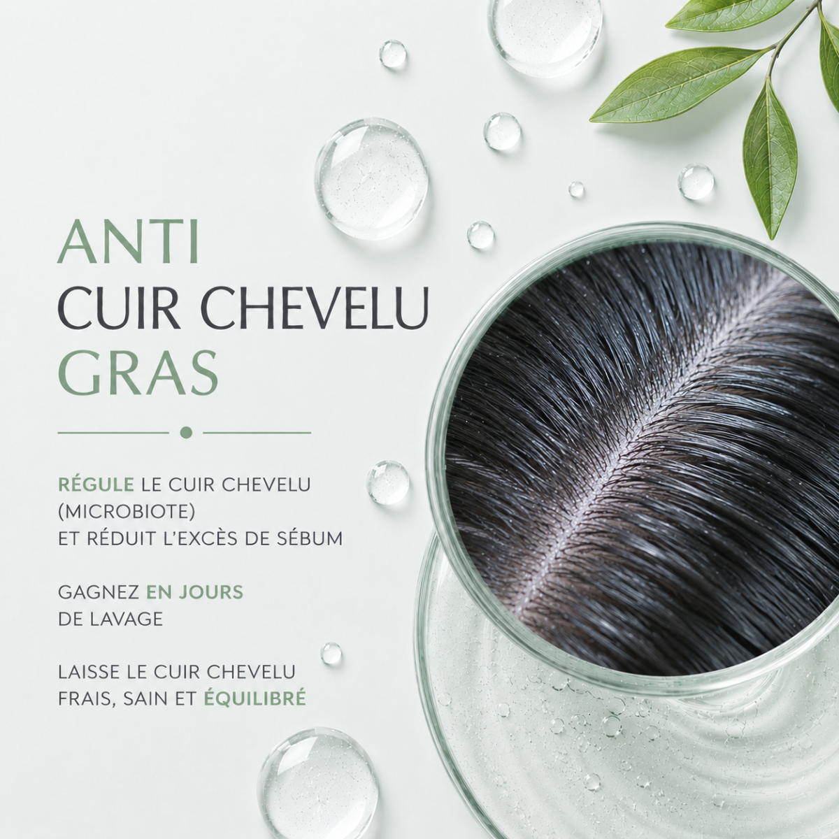 Pour le cuir chevelu gras