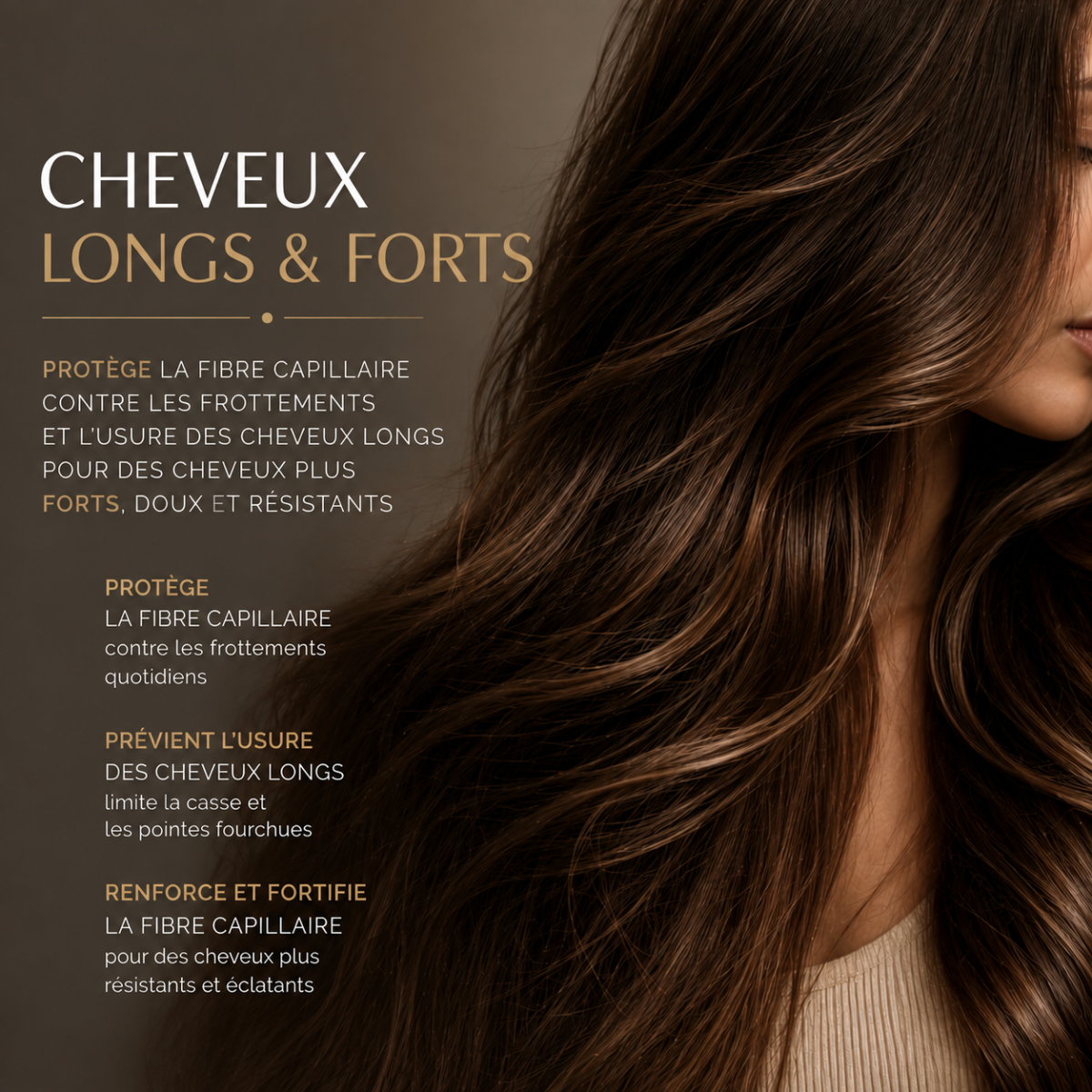 Cheveux longs et forts