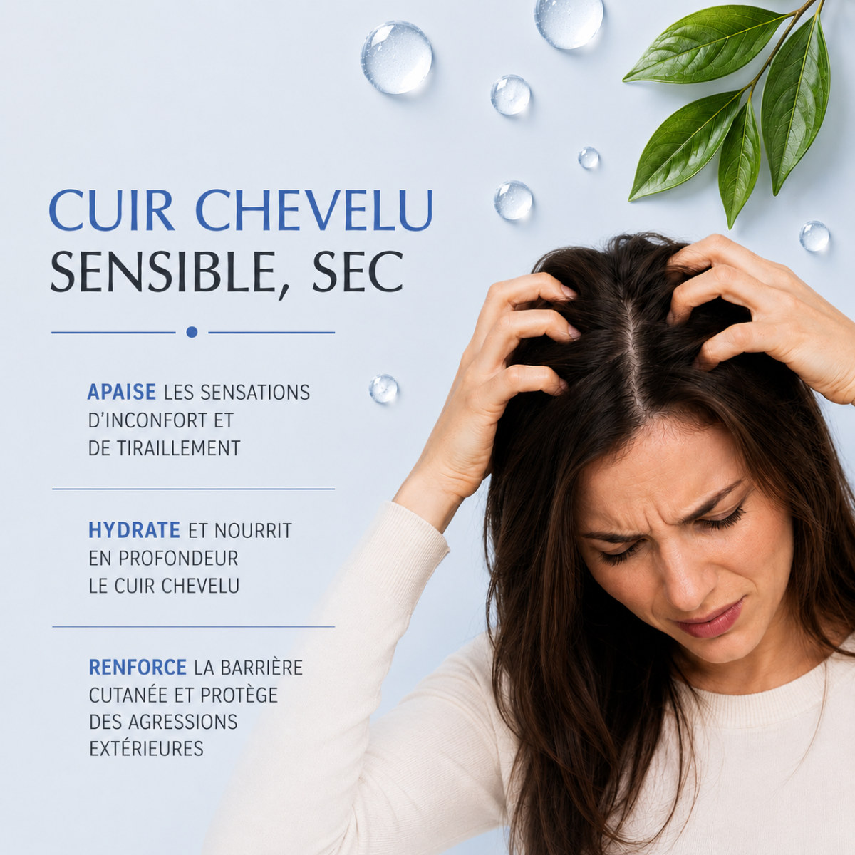 Cuir chevelu sensible, sec